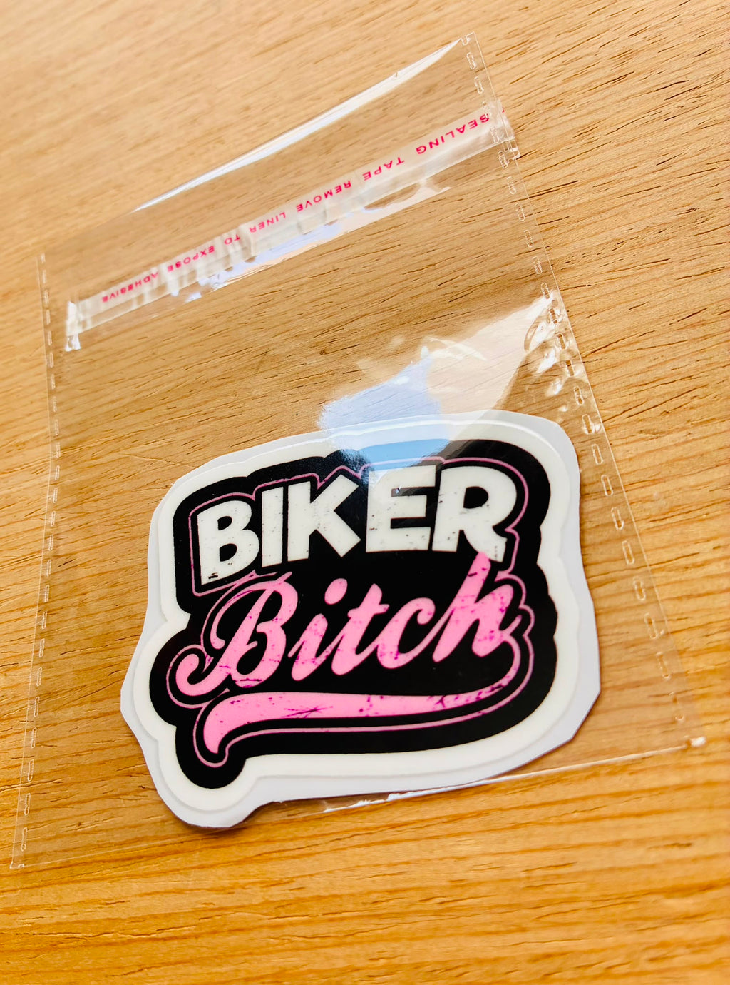 PEGATINA / STICKER BIKER BITCH DTF UV