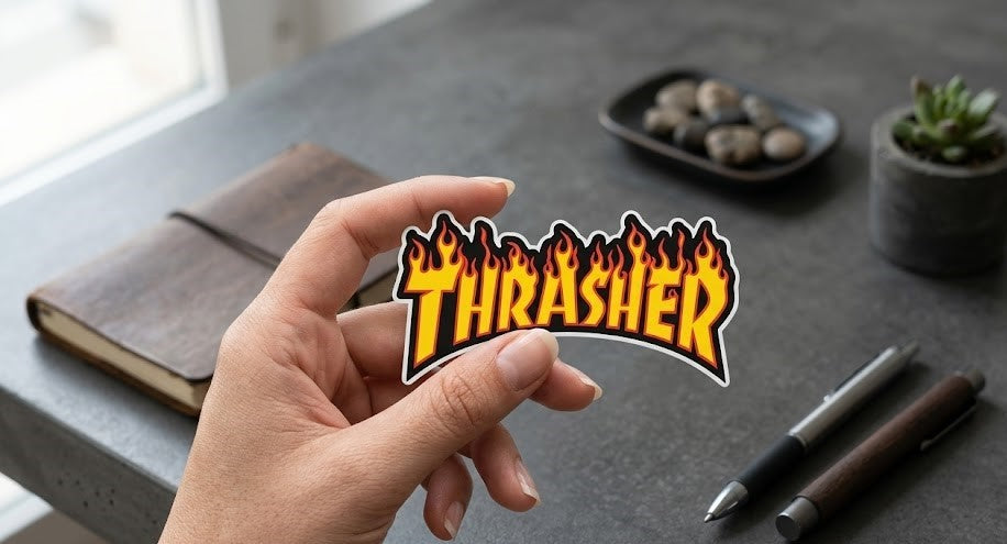 Sticker DTF UV "Flame Letters" – Street Edition