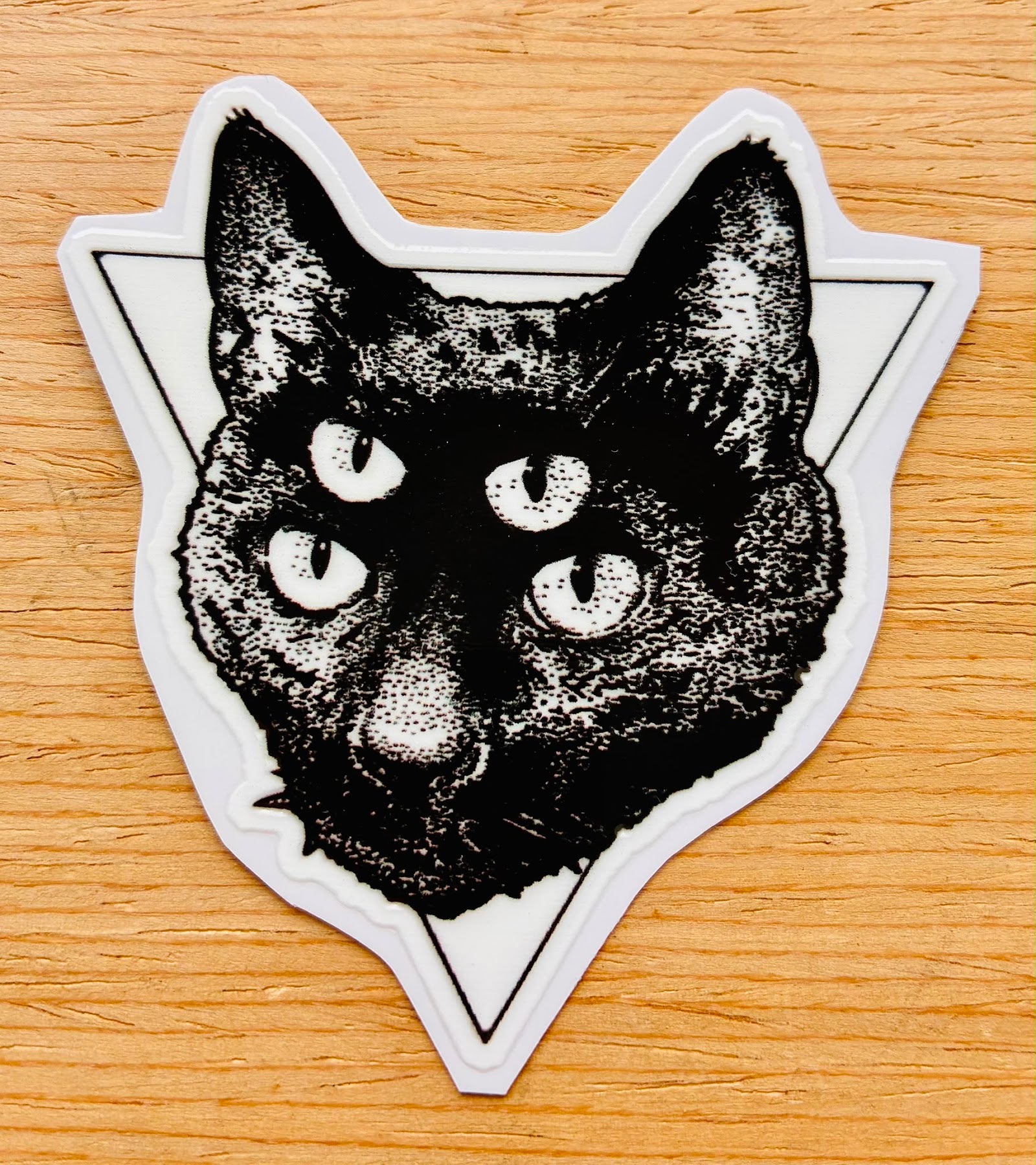 PEGATINA / STICKER GATO 4 OJOS DTF UV