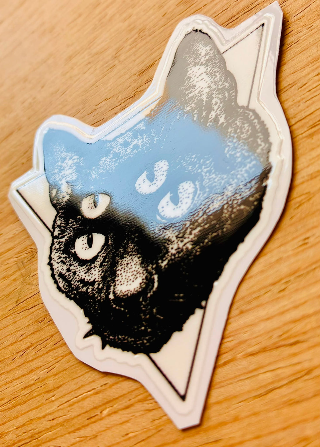 PEGATINA / STICKER GATO 4 OJOS DTF UV