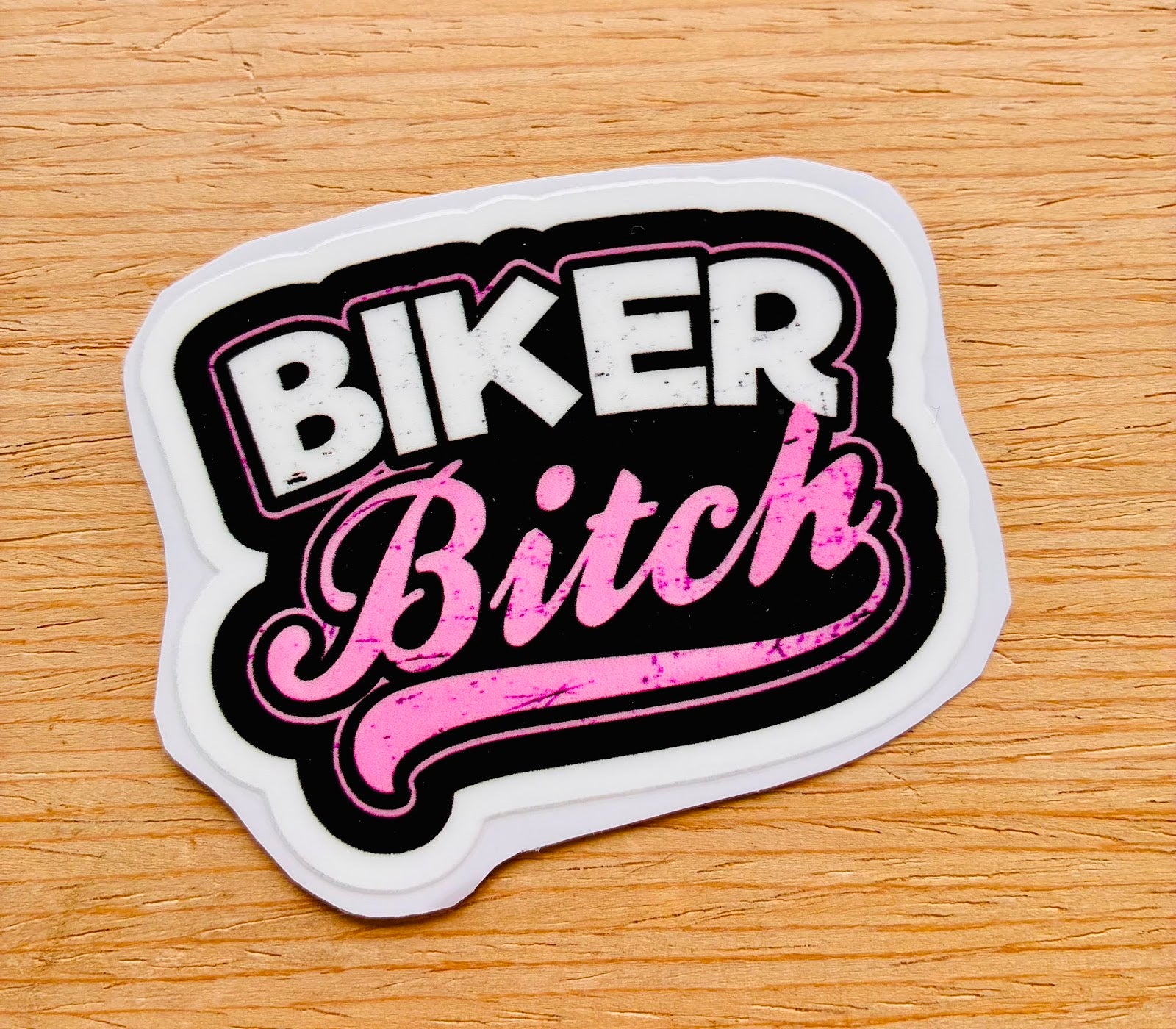 PEGATINA / STICKER BIKER BITCH DTF UV