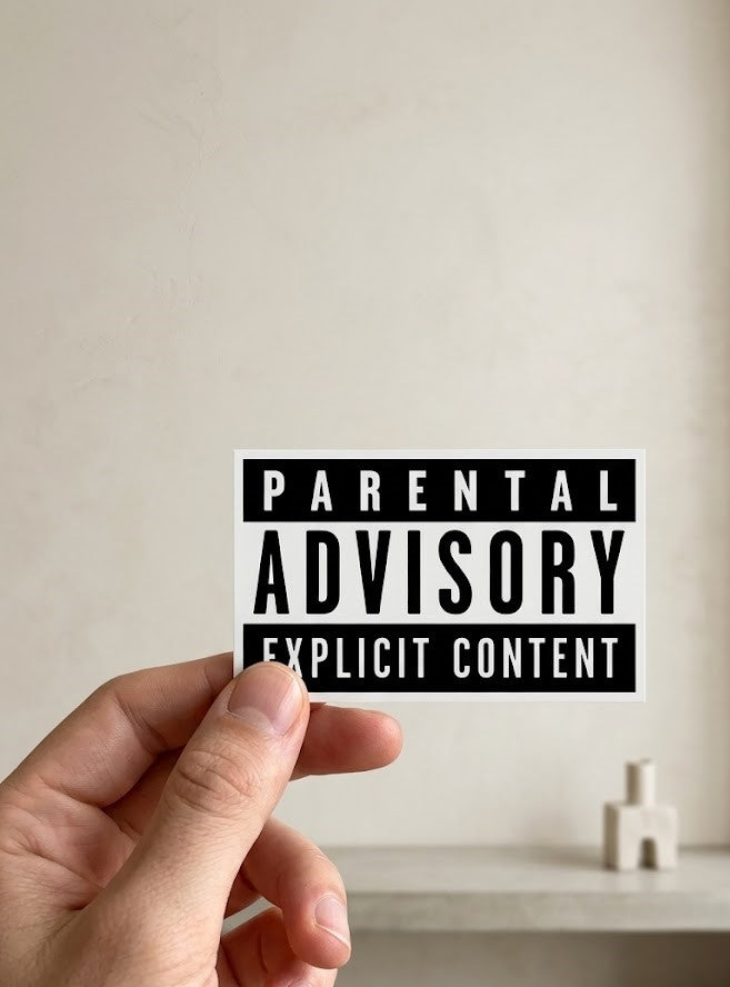 Sticker DTF UV "Explicit Content" – Street Edition