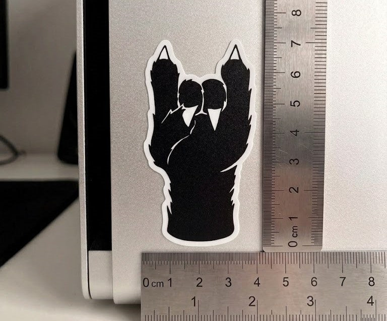 Sticker DTF UV "Rock Raven Hand" – Street Edition