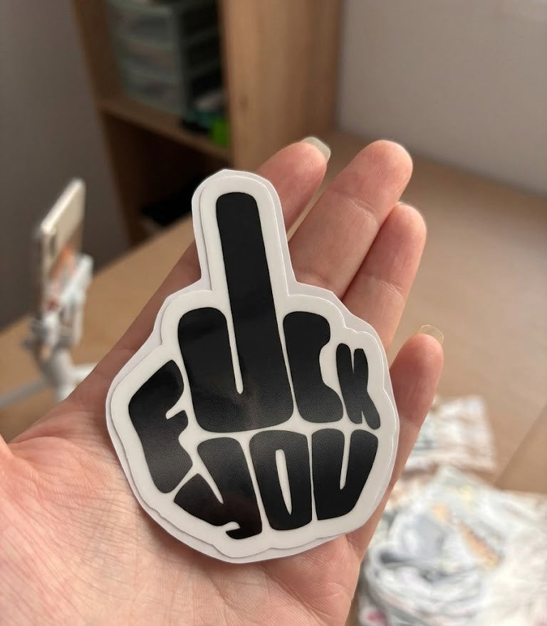 Sticker DTF UV "Fuck You" – Street Edition