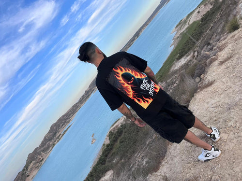 Camiseta Oversized "Fuck The System" – Black Edition