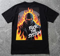 Camiseta Oversized "Fuck The System" – Black Edition