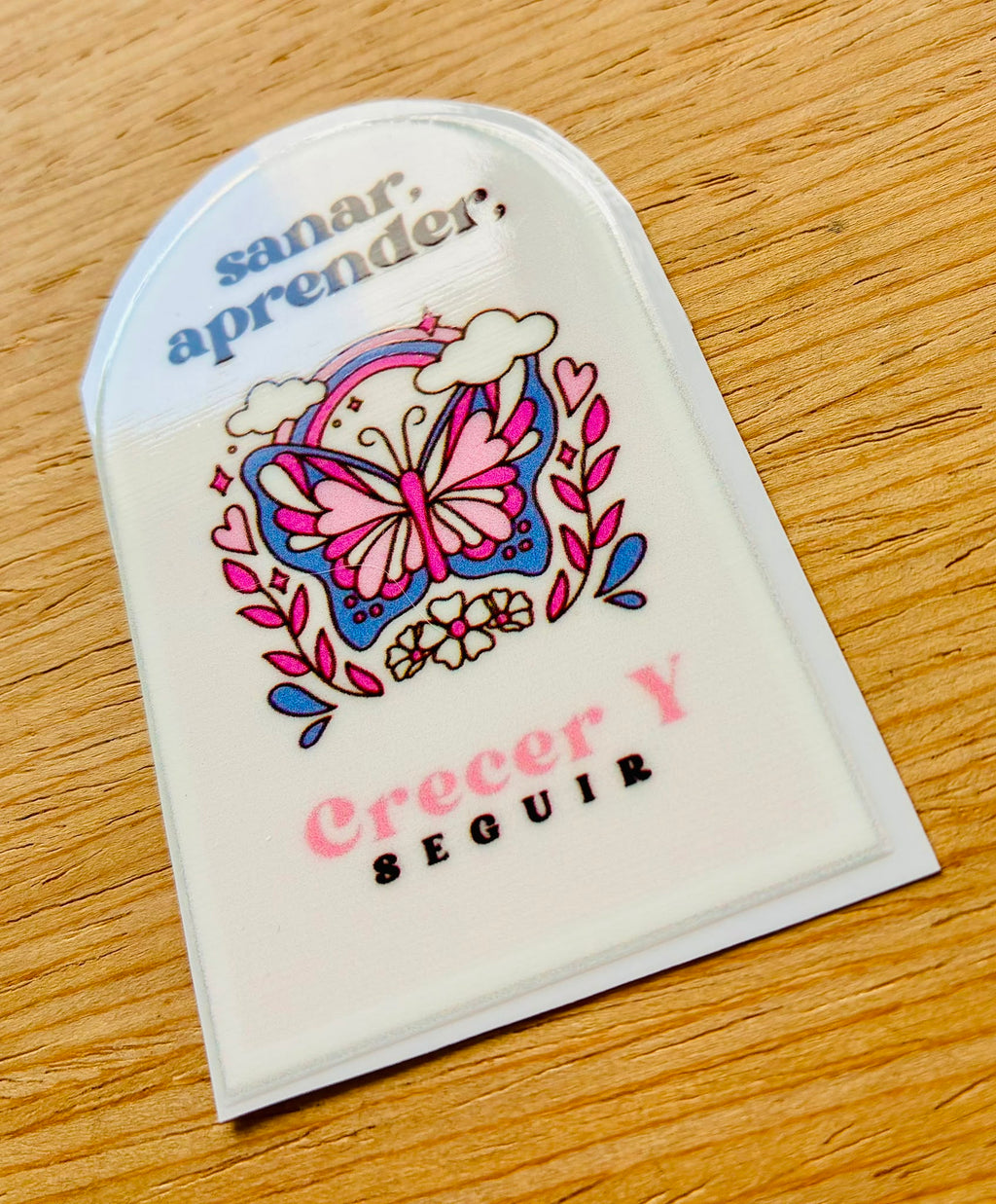 Sticker DTF UV "Sanar y Crecer" – Soft Edition