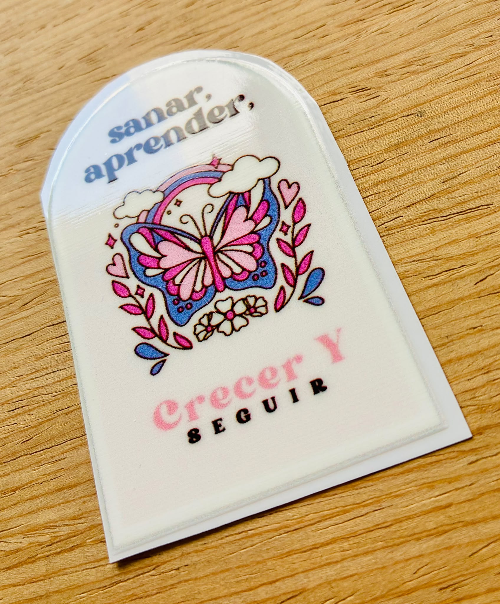 Sticker DTF UV "Sanar y Crecer" – Soft Edition