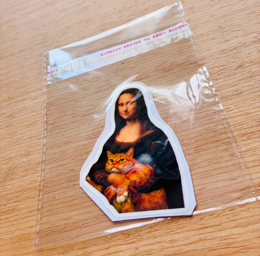 Sticker DTF UV "Mona Lisa Gato" – Soft Edition