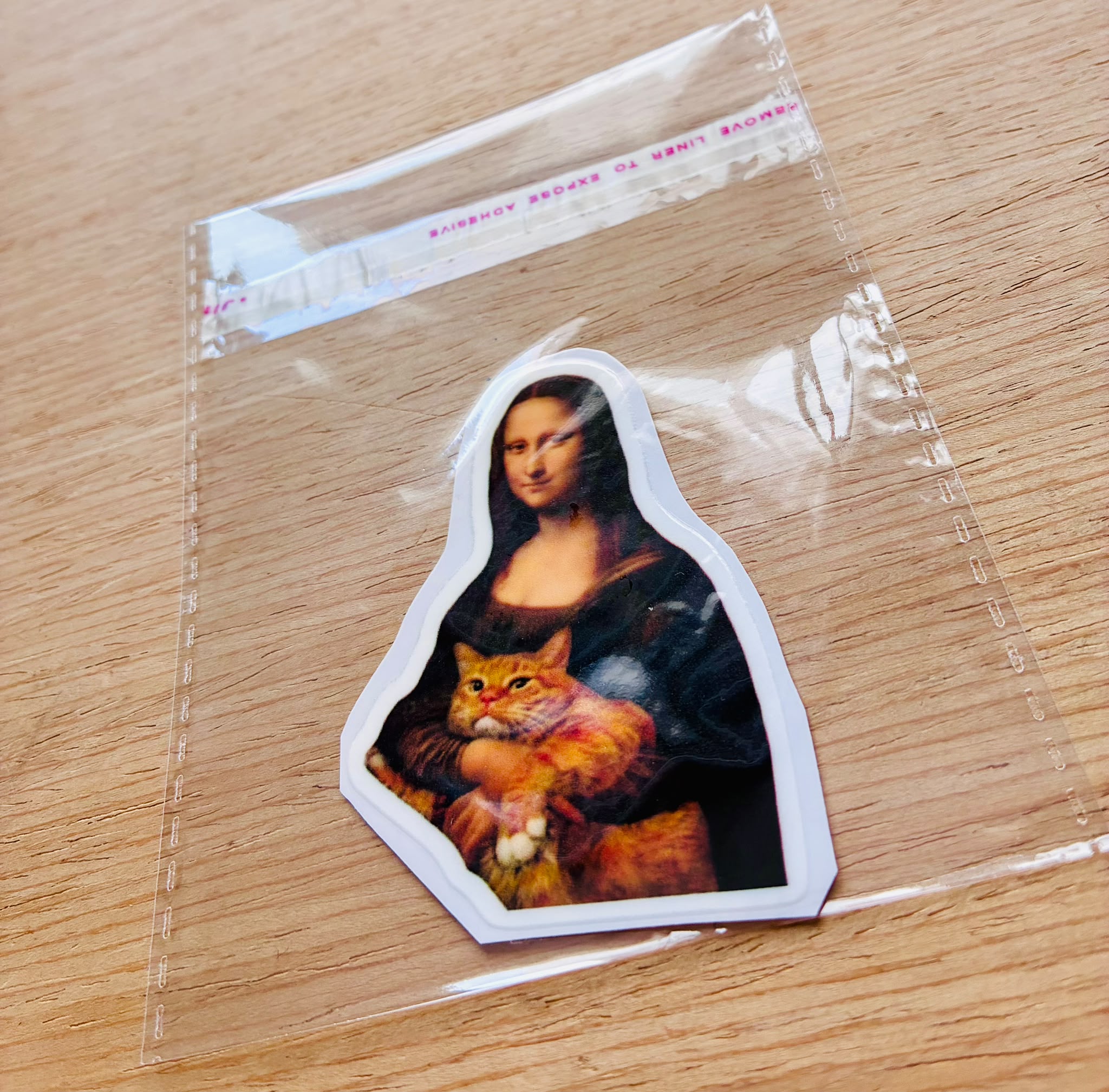 Sticker DTF UV "Mona Lisa Gato" – Soft Edition