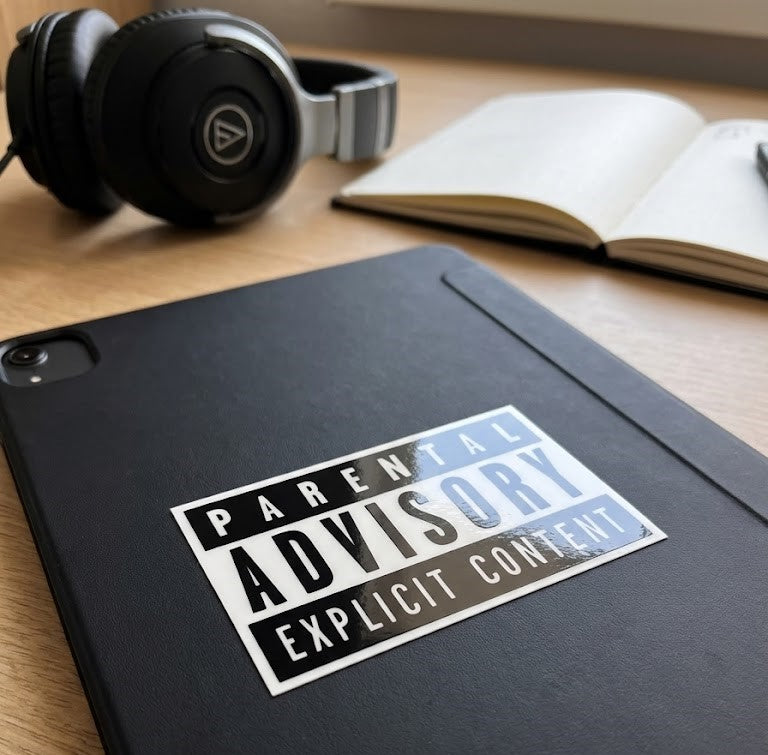 Sticker DTF UV "Explicit Content" – Street Edition
