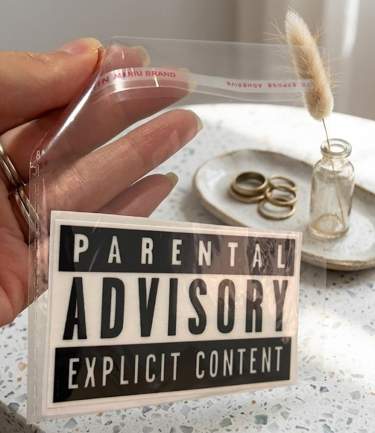 Sticker DTF UV "Explicit Content" – Street Edition