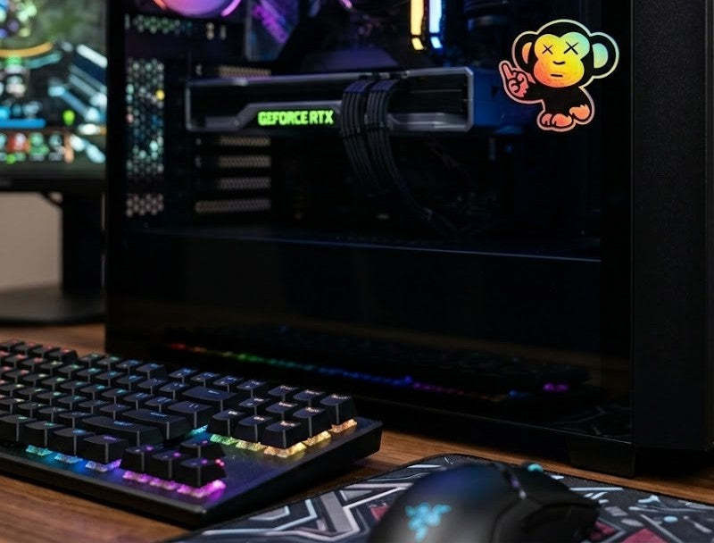 Sticker Holográfico "Mad Monkey" – Edición Streetwear