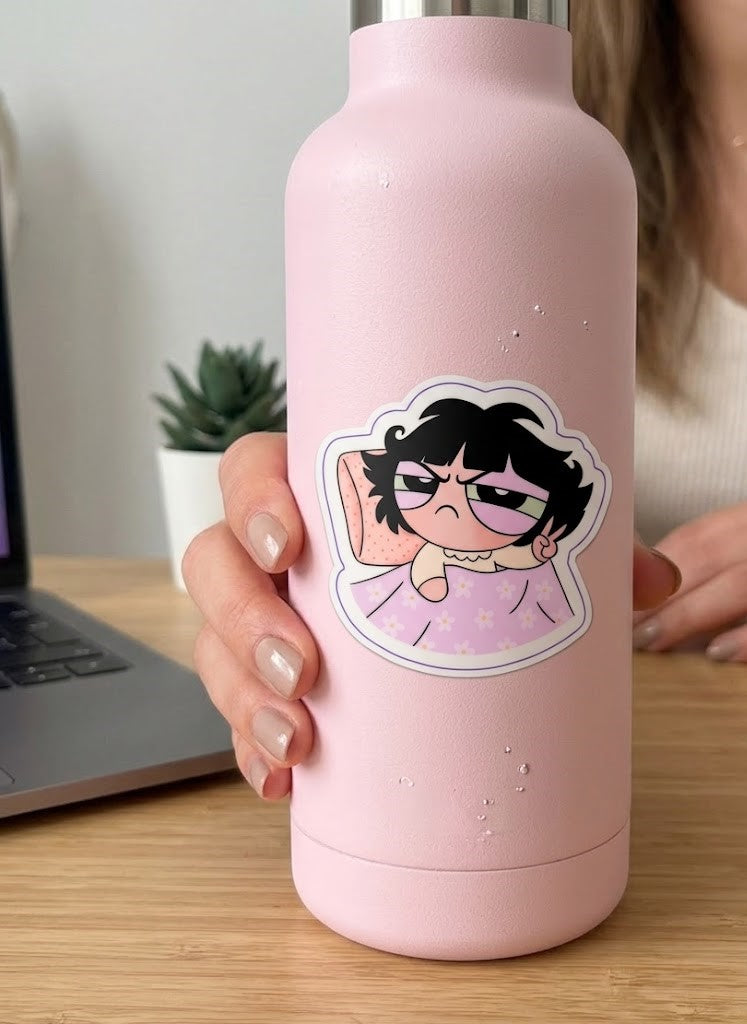 Sticker DTF UV "Grumpy Morning Mood" – Soft Edition