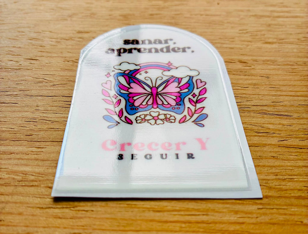 Sticker DTF UV "Sanar y Crecer" – Soft Edition
