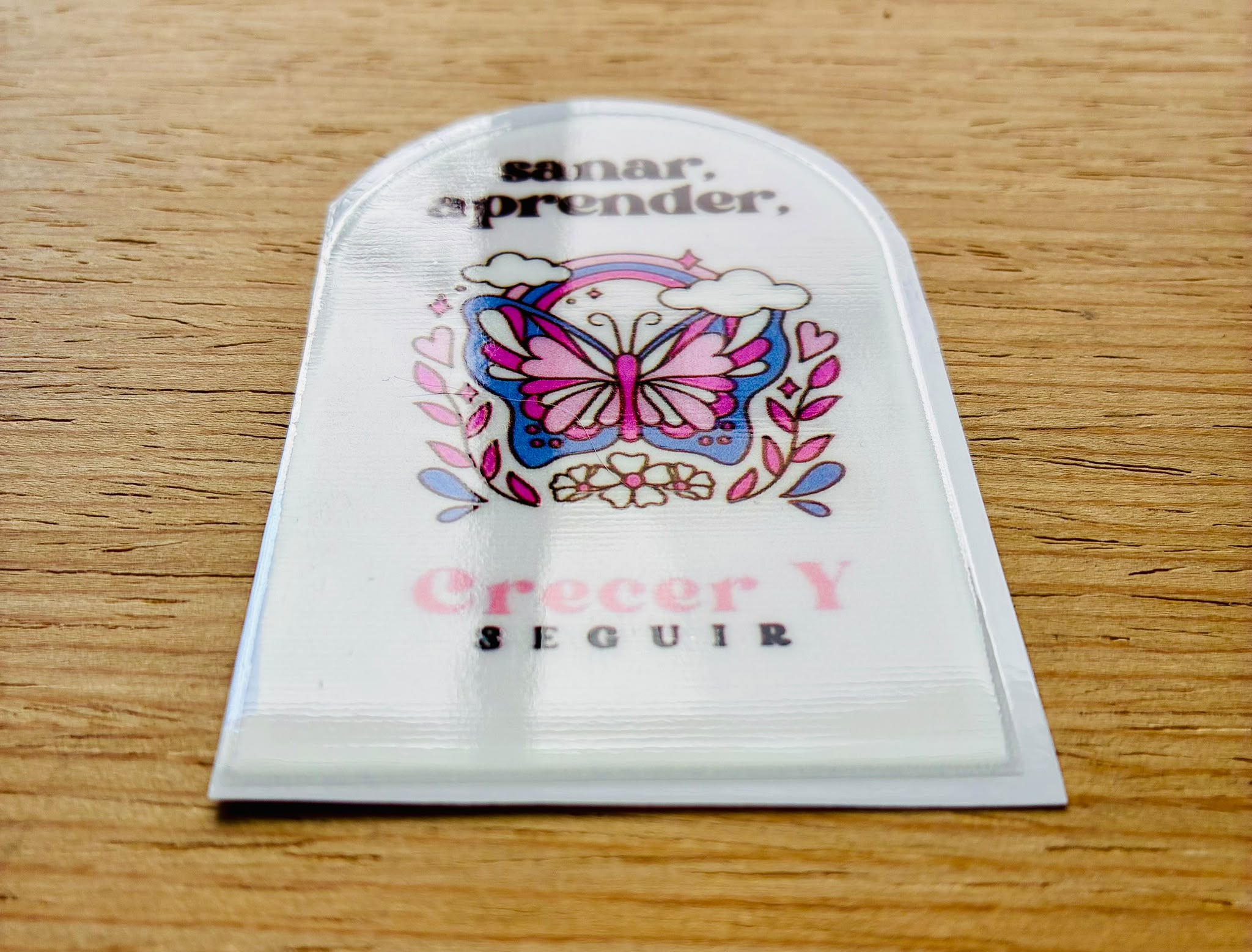 Sticker DTF UV "Sanar y Crecer" – Soft Edition