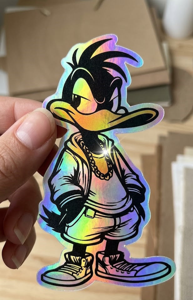 Pegatina Holográfica Premium "Wild Duck Street Style"