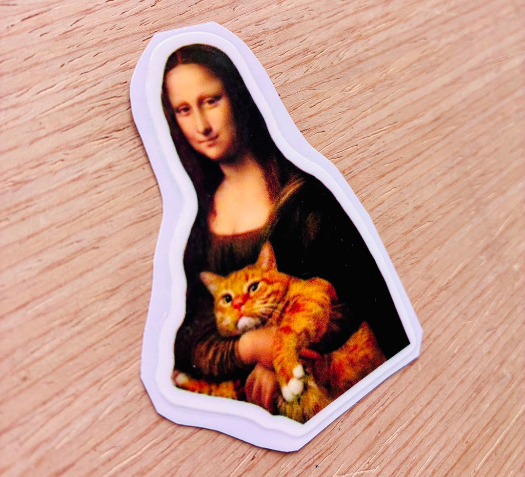 Sticker DTF UV "Mona Lisa Gato" – Soft Edition