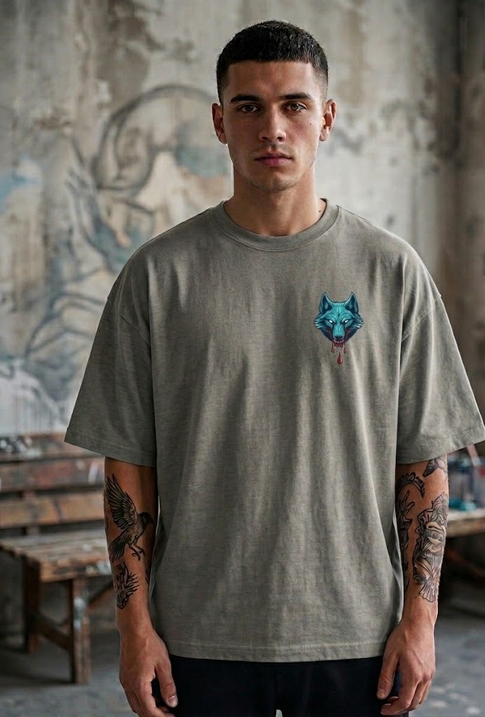 Camiseta Oversize "Open Your Eyes" - Gris