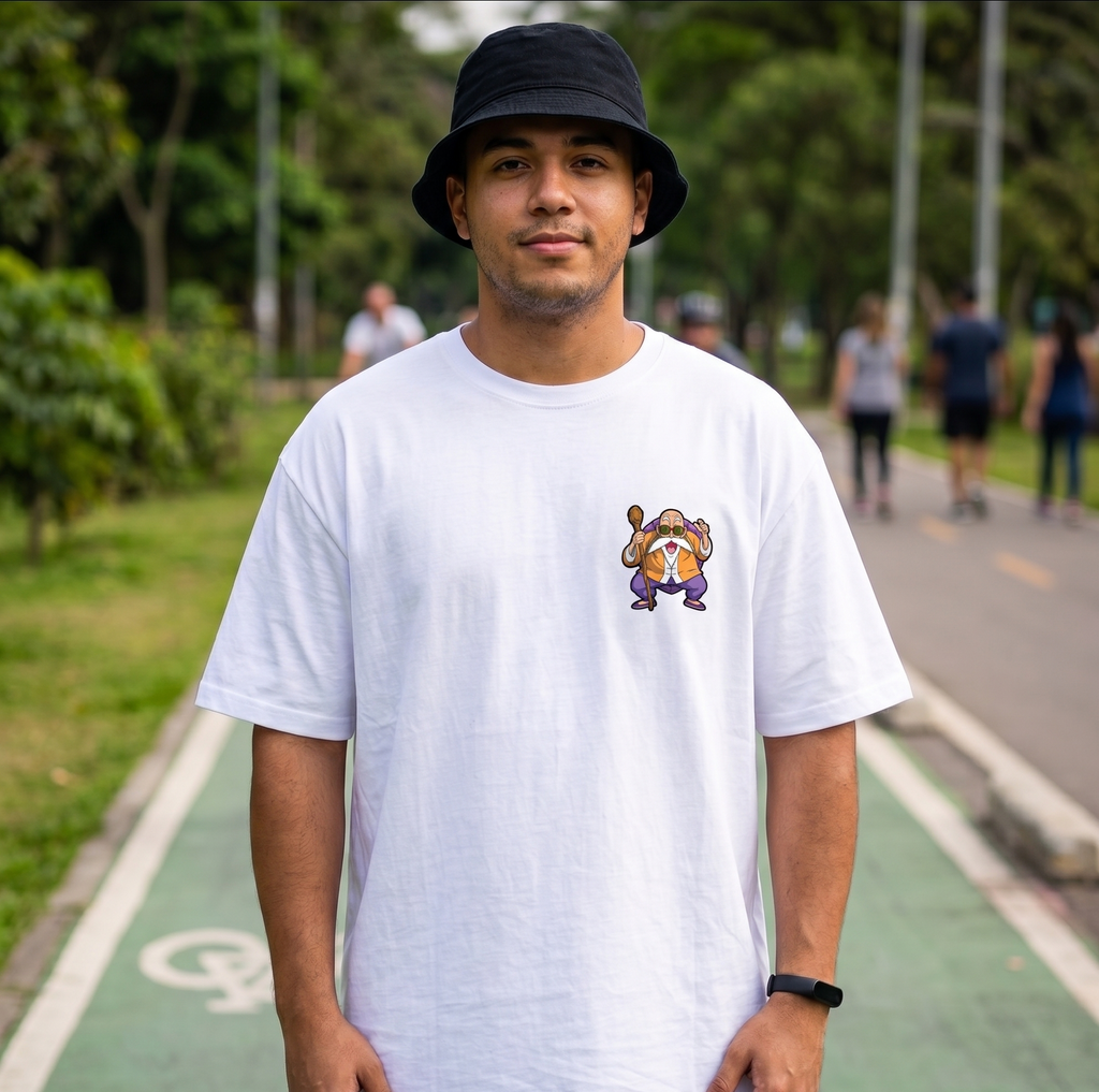 Camiseta Oversize "Sensei Vibes" – White Edition