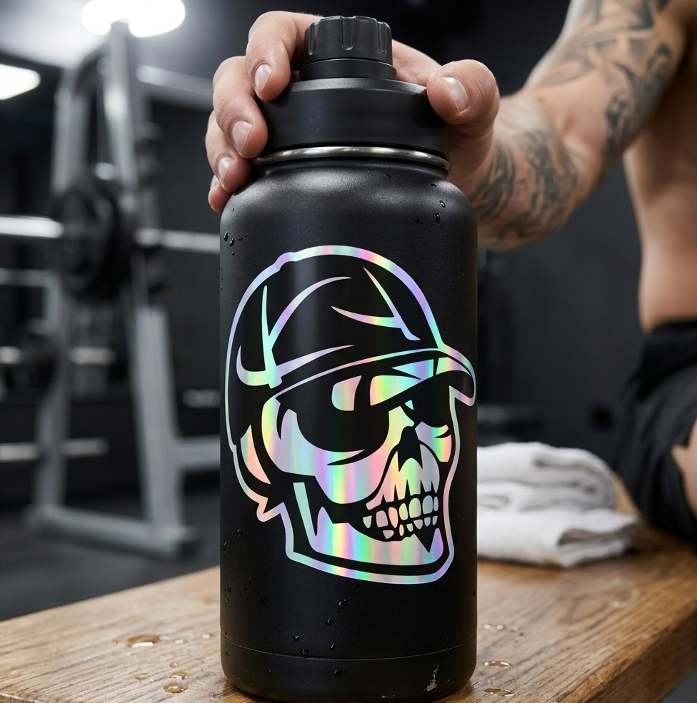 Sticker Holográfico - Skater Skull