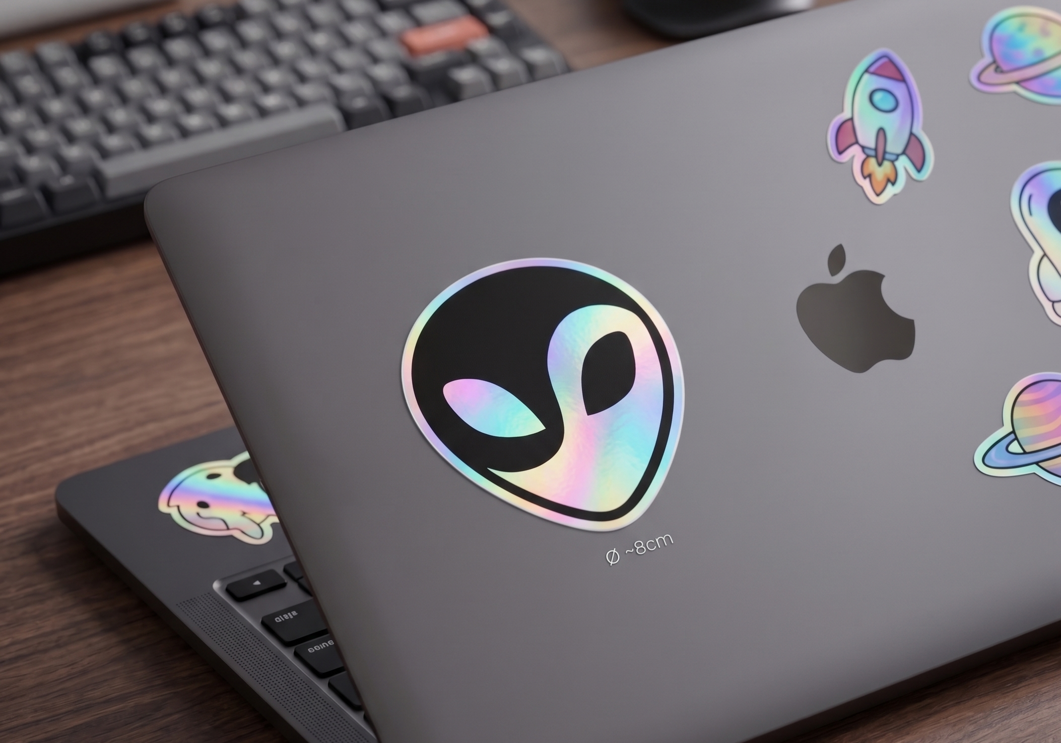 Pegatina Holográfica Alien – Estilo Cyberpunk & Urbano