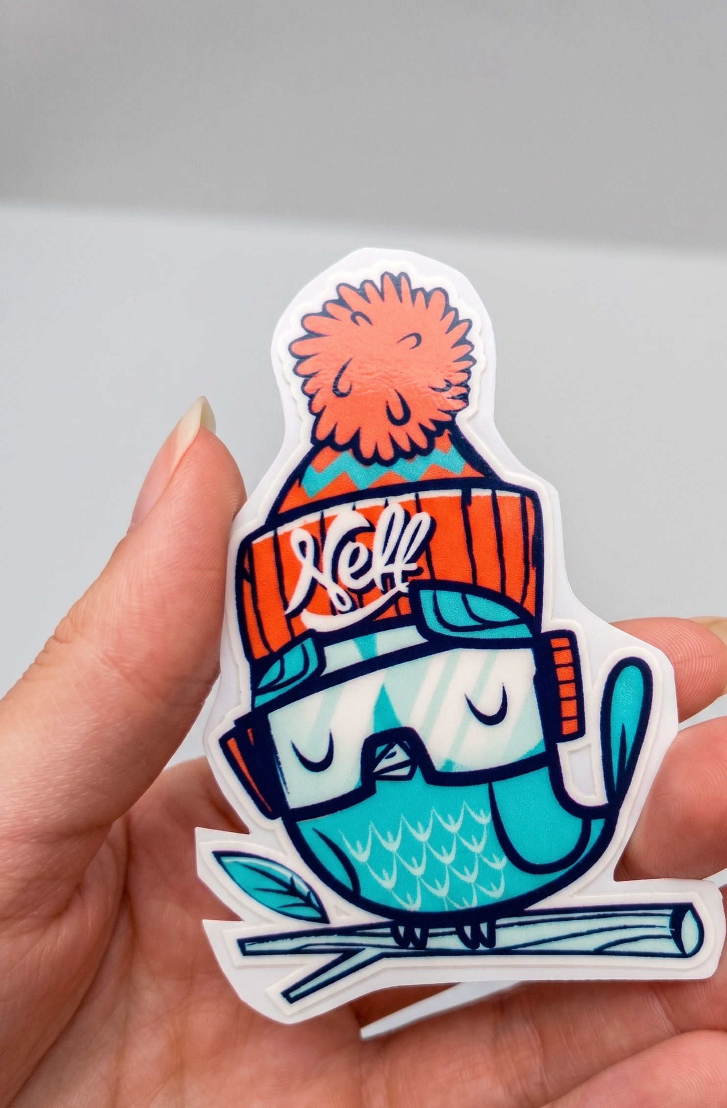 Sticker DTF UV "Winter Bird" – Soft Edition
