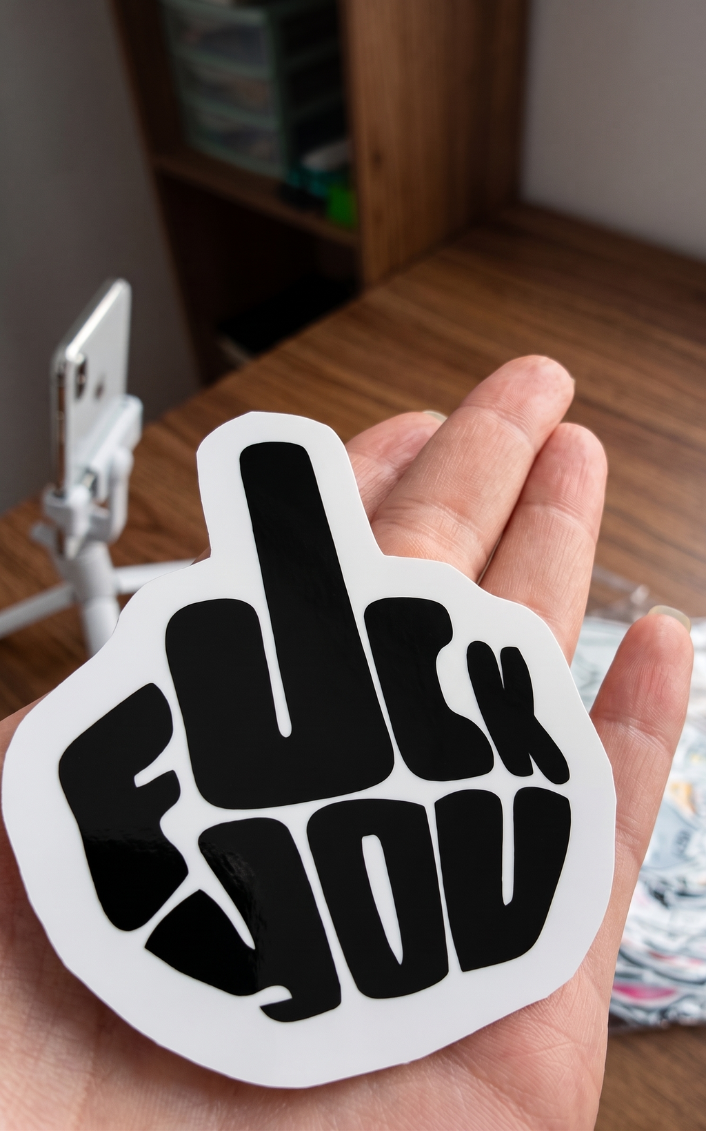 Sticker DTF UV "Fuck You" – Street Edition