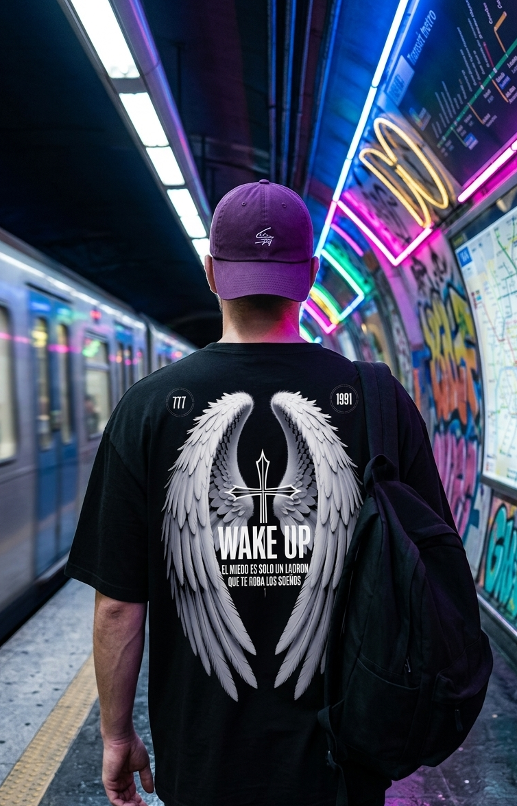 Camiseta Oversize "Wake Up" – 210g Premium & Streetwear