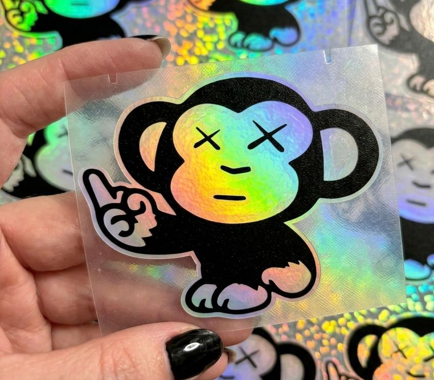Sticker Holográfico "Mad Monkey" – Edición Streetwear