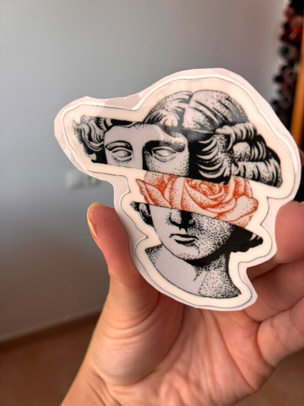 Sticker DTF UV "Fragmented Bust" – Soft Edition