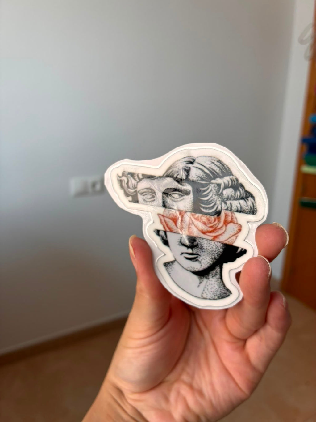 Sticker DTF UV "Fragmented Bust" – Soft Edition