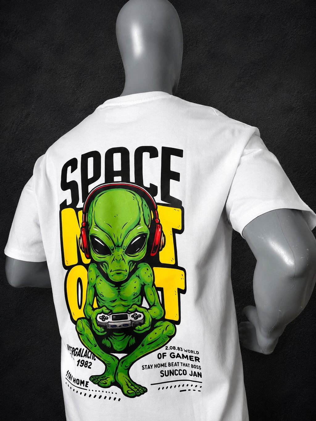 Camiseta Oversized "Alien Gamer" – Space Edition