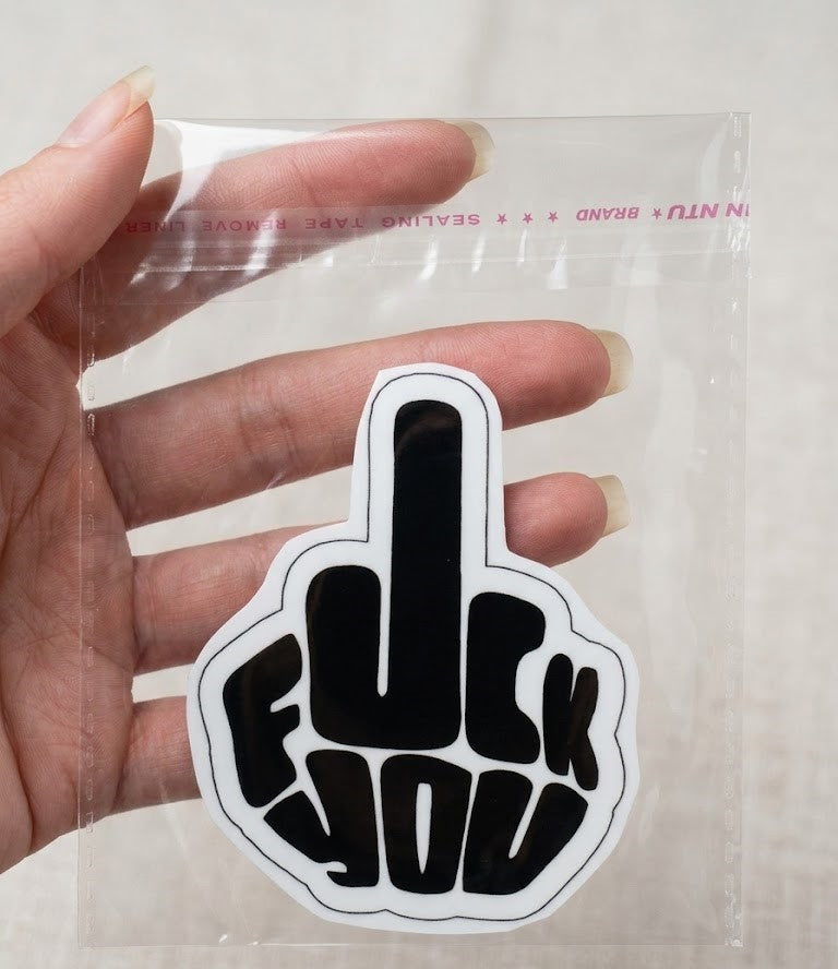 Sticker DTF UV "Fuck You" – Street Edition