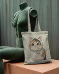 Tote Bag de Algodón Orgánico Premium - Edición "Gato Calicó Pintoresco