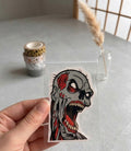 Sticker DTF UV "Screaming Zombie Skull" – Street Edition