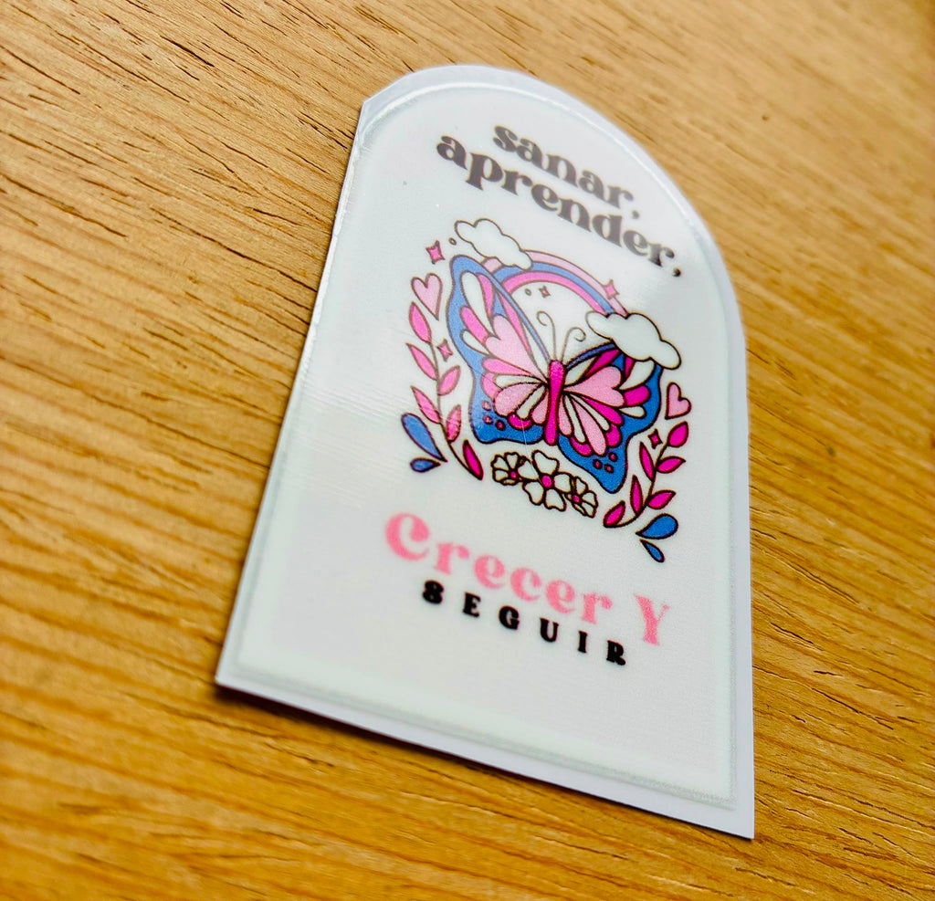Sticker DTF UV "Sanar y Crecer" – Soft Edition