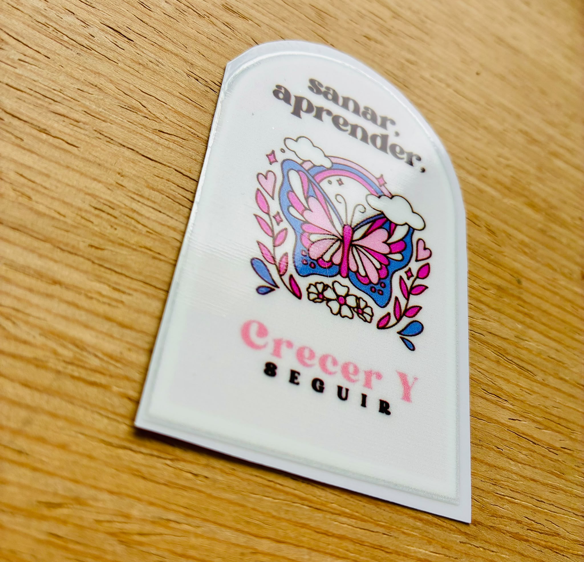 Sticker DTF UV "Sanar y Crecer" – Soft Edition