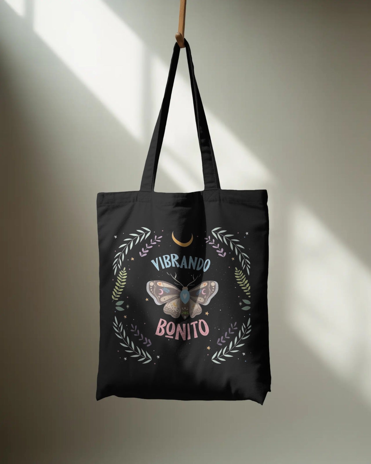 Tote Bag de Algodón Orgánico Premium - Edición Mística "Vibrando Bonito"